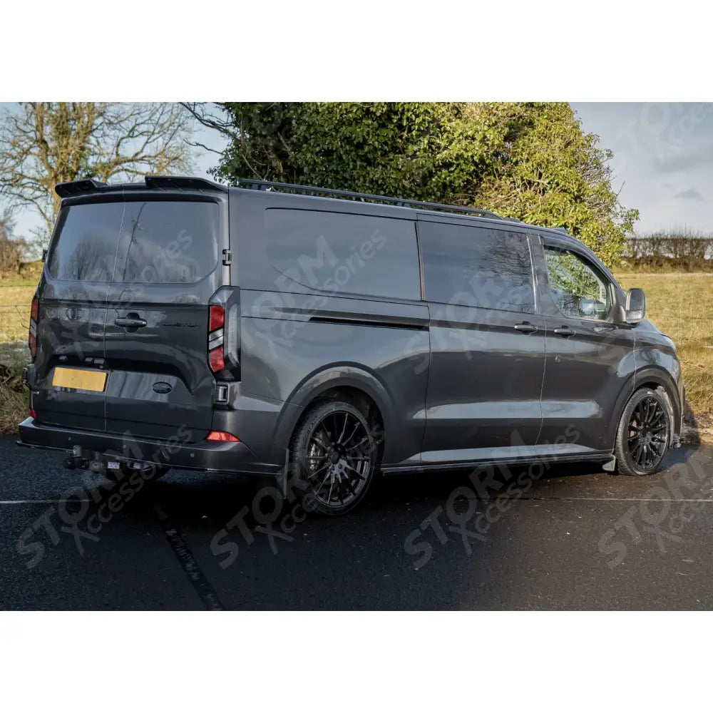 Spoiler In Gloss Black For Ford Transit Custom MK2 2024 on V1 Rear Barn Door