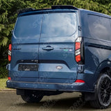 Spoiler In Gloss Black For Ford Transit Custom MK2 2024 on V1 Rear Barn Door