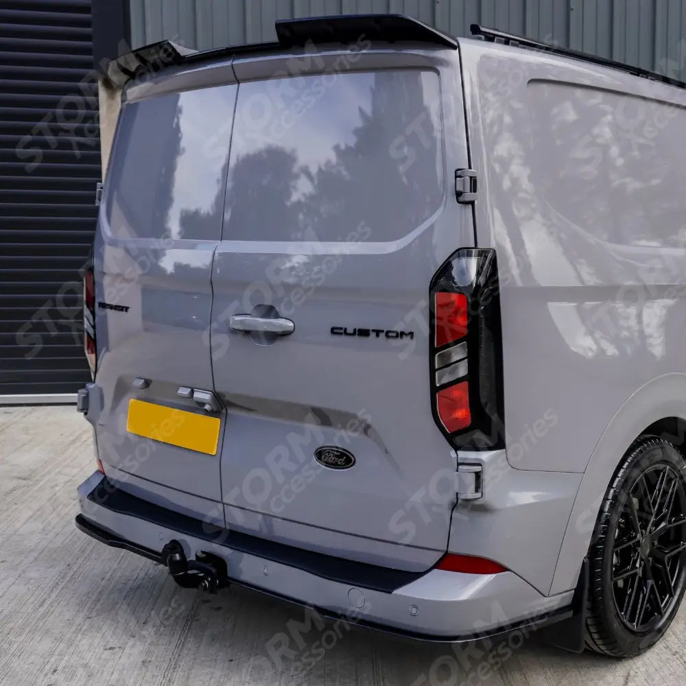 Spoiler In Gloss Black For Ford Transit Custom MK2 2024 on V1 Rear Barn Door