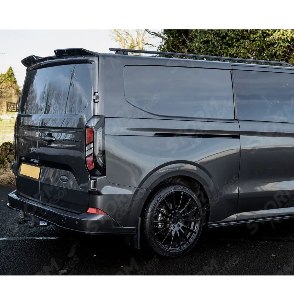 Spoiler In Gloss Black For Ford Transit Custom MK2 2024 on V1 Rear Barn Door