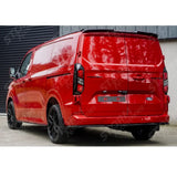 Spoiler In Gloss Black For Ford Transit Custom MK2 2024 on V2 Rear Barn Door