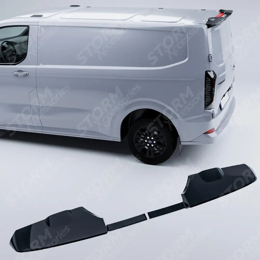 Spoiler In Gloss Black For Ford Transit Custom MK2 2024 on V2 Rear Barn Door