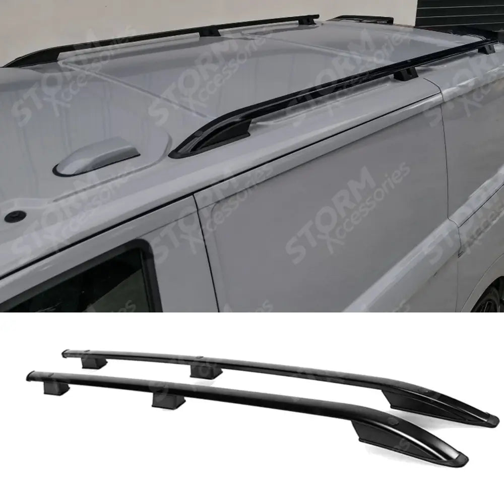 Sport Style Roof Rails In Black For Ford Transit Custom SWB 2024+