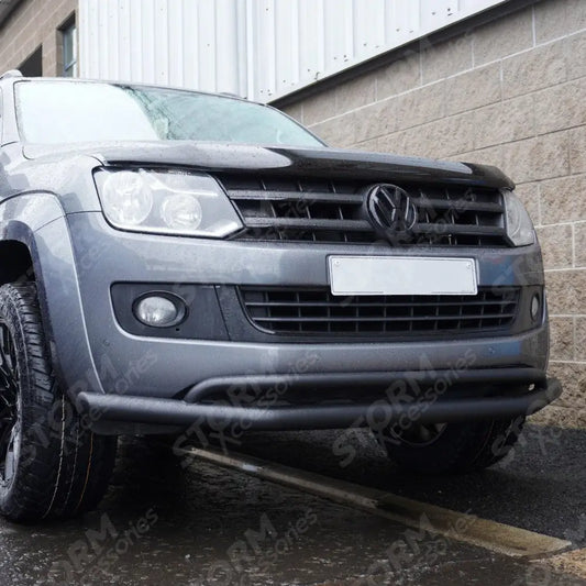Stainless Steel Double Tier City Spoiler Bar Black For Vw Amarok 2010-2016