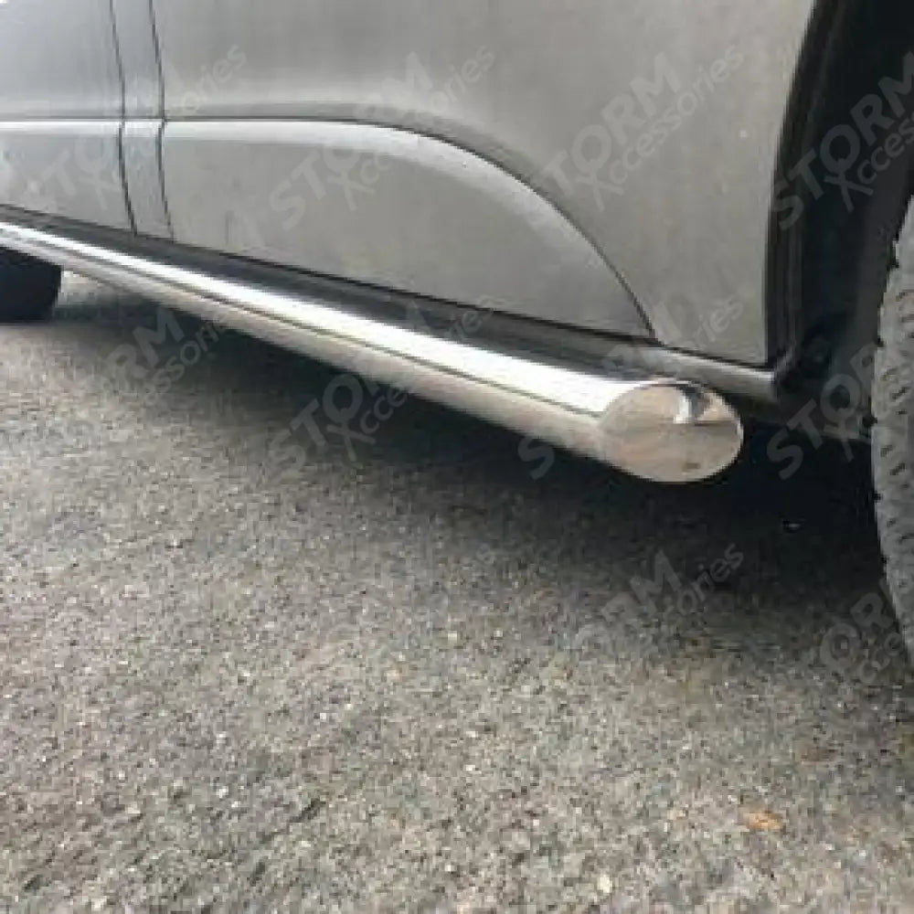 Stainless Steel Side Bars Angular Type Short Wheel Base 60mm For Ford Transit Custom 2018 - 2024