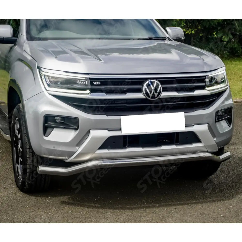 Stainless Steel Twisted Front Spoiler Bar For Vw Amarok 2023 On