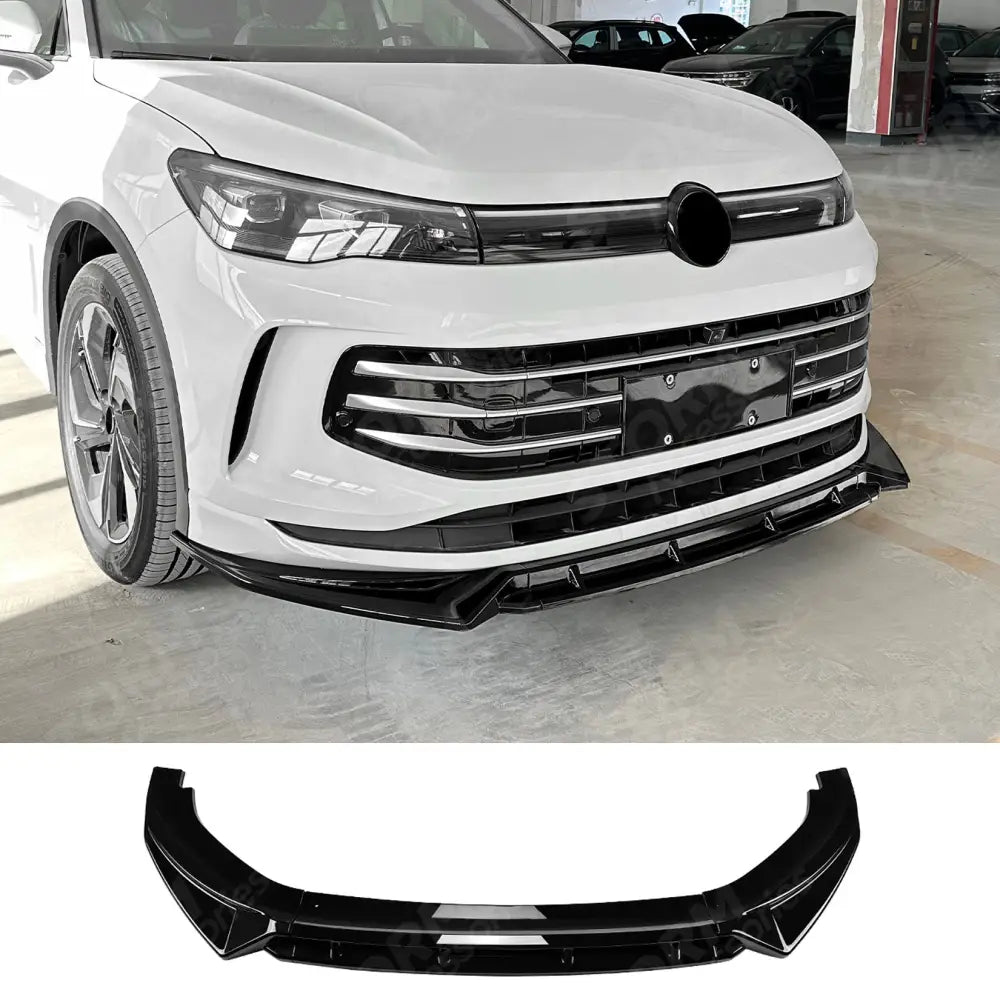 Standard Front Splitter in Gloss Black For Vw Tiguan Mk3 2024 on - Front Splitter