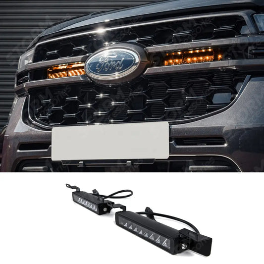 Stealth LED Twin 10" With Amber Strobe Grill Integration Kit For Ford Ranger T9 2023+