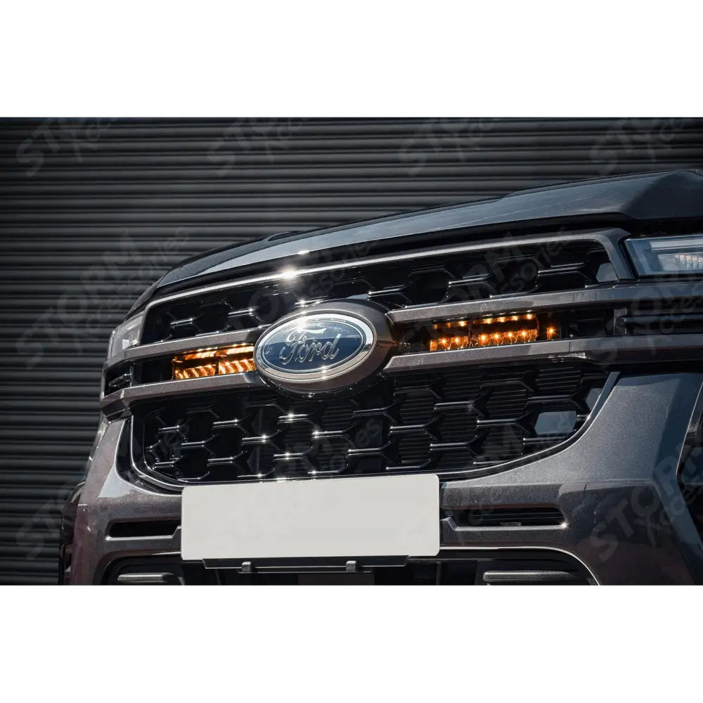 Stealth LED Twin 10" With Amber Strobe Grill Integration Kit For Ford Ranger T9 2023+
