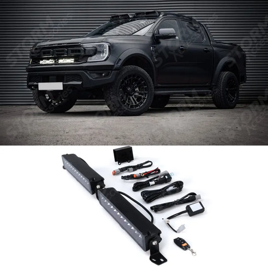 Stealth LED Twin 13" Grill Integration Kit 20,160 For Ford Ranger T9 2023+