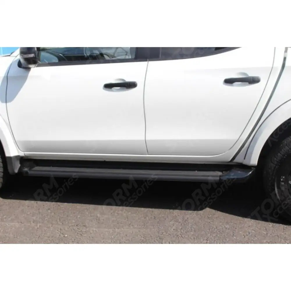 Steps Running Boards Black For Mitsubishi L200 Series 4 - 5- 6 - Double Cab - STX Style Side