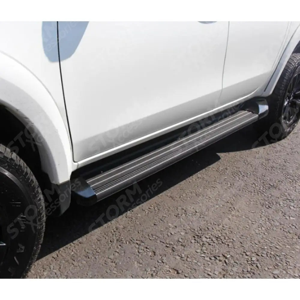 Steps Running Boards Black For Mitsubishi L200 Series 4 - 5- 6 - Double Cab - Oe Style Side