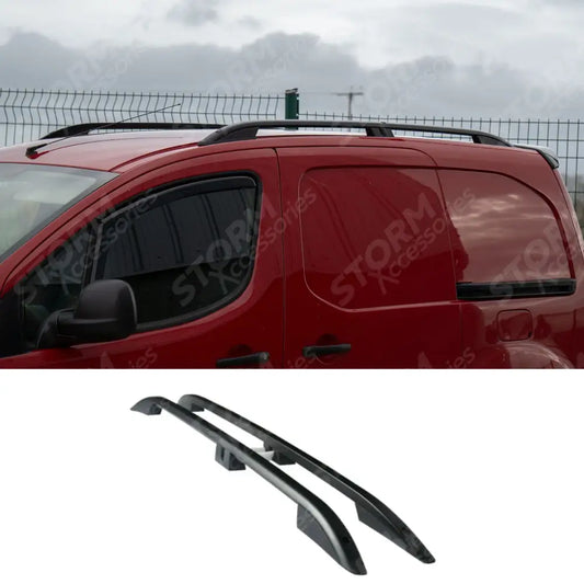 Stx Aluminium Roof Bars Black For Citroen Berlingo - Peugeot Partner - 2008-2018