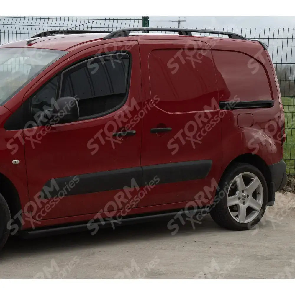 Stx Aluminium Roof Bars Black For Citroen Berlingo - Peugeot Partner - 2008-2018