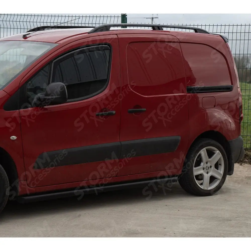Stx Aluminium Roof Bars Black For Citroen Berlingo - Peugeot Partner - 2008-2018