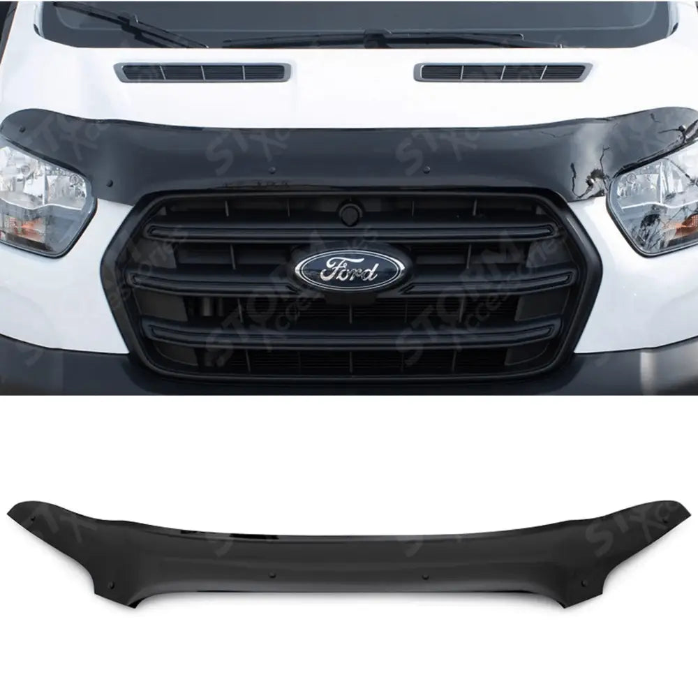 Stx Bonnet Guard Protector Black B019 For Ford Transit Mk8 2014 - 2019