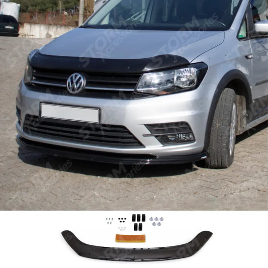 Stx Bonnet Guard Protector Black B027 For Vw Caddy 2015 - 2020
