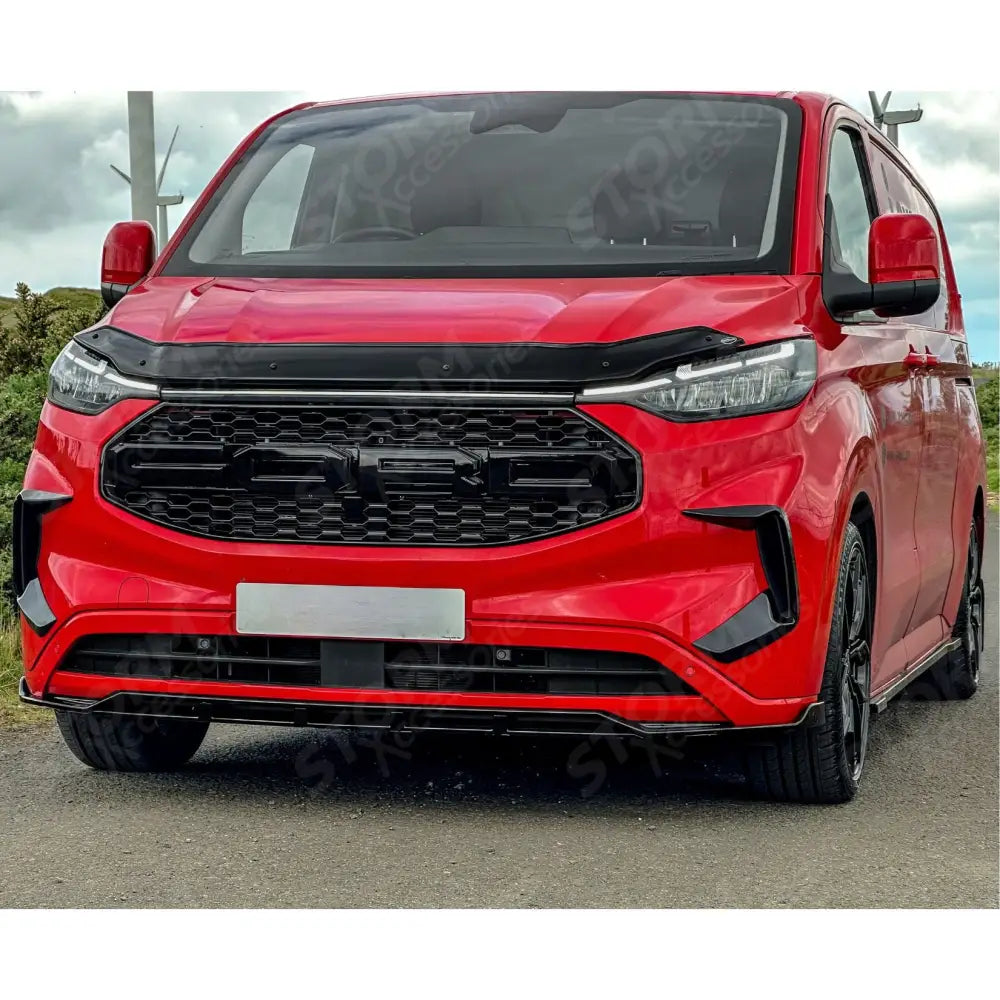 STX Bonnet Guard Protector Black For Ford Transit Custom 2023 On