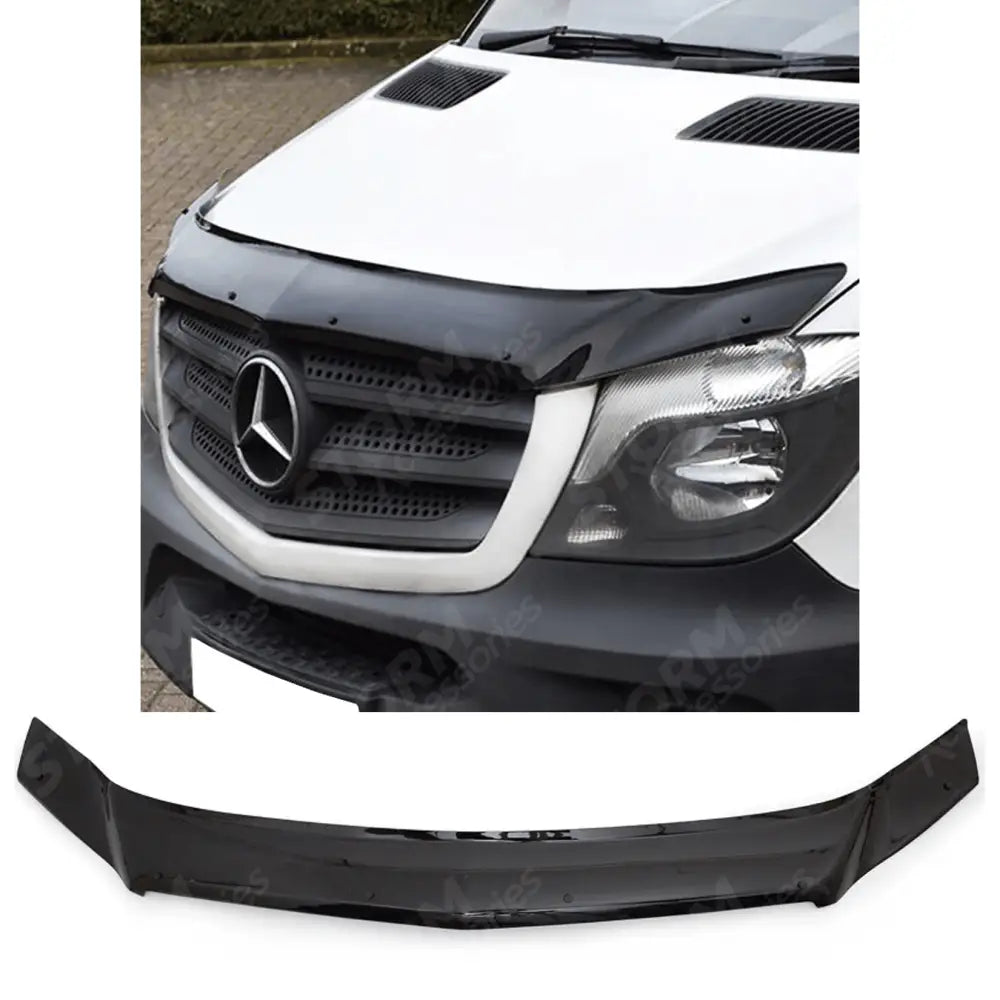 Stx Bonnet Guard Protector Black For Mercedes Sprinter 2014 - 2018