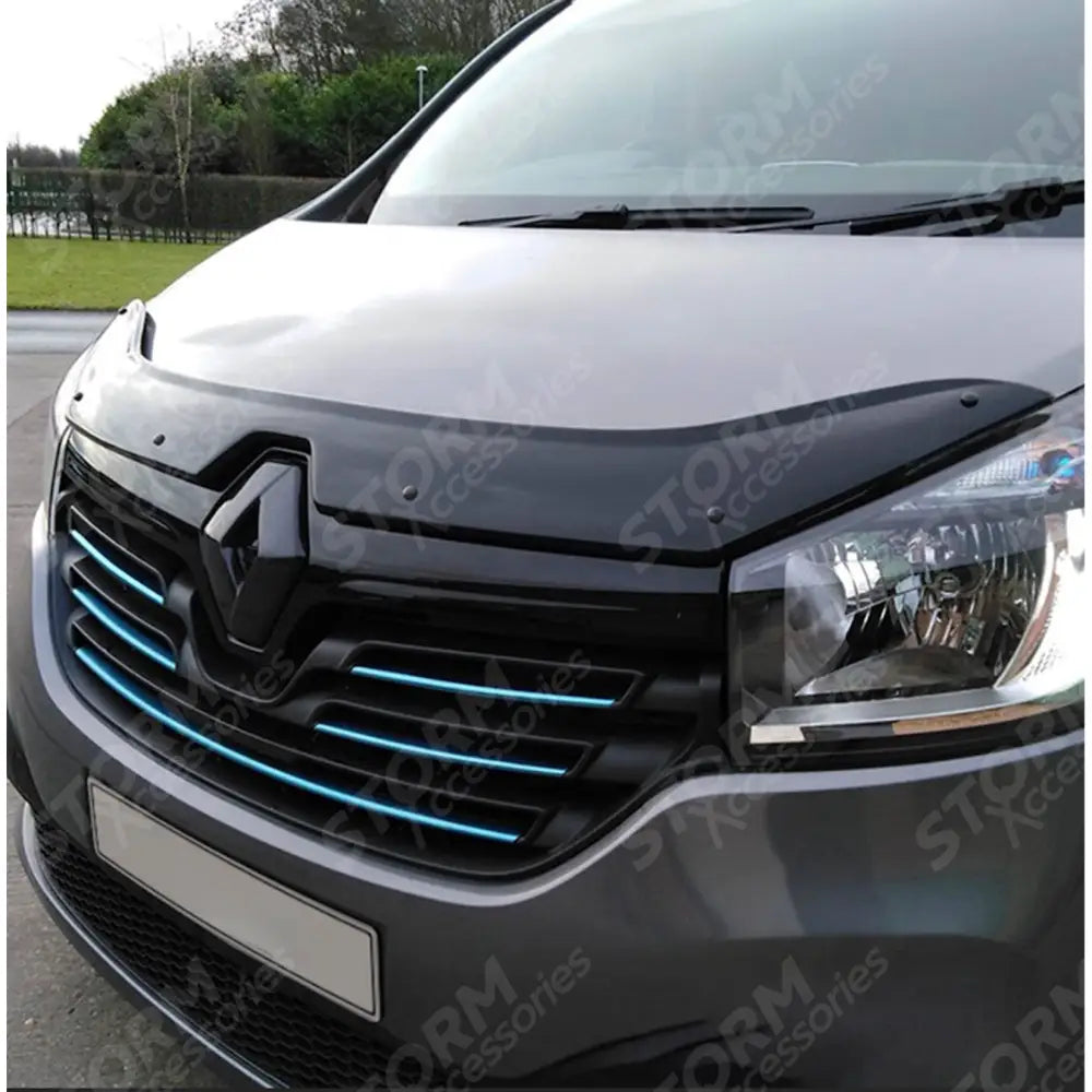 Stx Bonnet Guard Protector Black For Renault Trafic 2014-2021