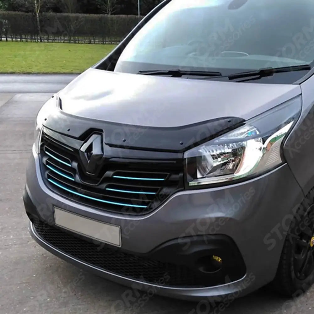 Stx Bonnet Guard Protector Black For Renault Trafic 2014-2021