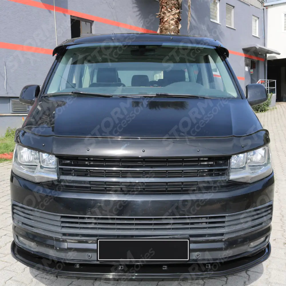 Stx Bonnet Guard Protector Black For Vw Transporter T6 2015 - 2024