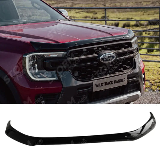 Stx Bonnet Guard Protector In Black For Ford Ranger T9 2023 On