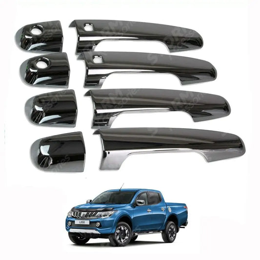 Stx Chrome Door Handle Covers 4 Pcs Set For Mitsubishi L200 Series 5 - Series 6