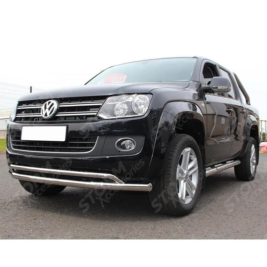 Stx Double Tier City Spoiler Bar Stainless Steel For Vw Amarok 2010-2016