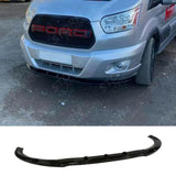 Stx Front Splitter Lip In Gloss Black For Ford Transit Mk8 2014-2018