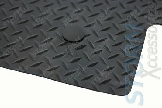 Stx Front Tailored Fit Rubber Mat With 4 Clips Black For Ford Transit Mk8 2016 On