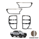 Stx Head Light And Tail Light Guards Chrome For Ford Ranger T6 2016-2022
