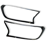 Stx Head Light Guards Gloss Black Pair For Ford Ranger T6 2016-2022
