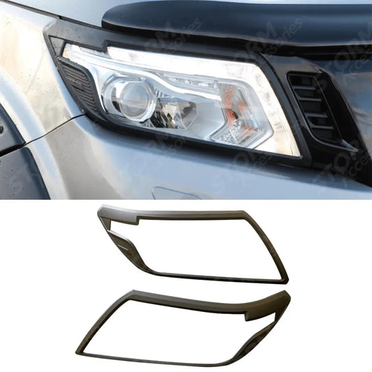 Stx Head Light Guards Matte Black Pair For Nissan Navara Np300 2016 On
