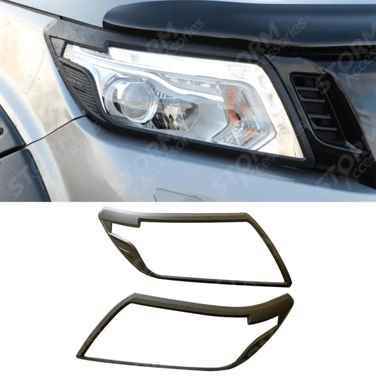 Stx Head Light Guards Matte Black Pair For Nissan Navara Np300 2016 On