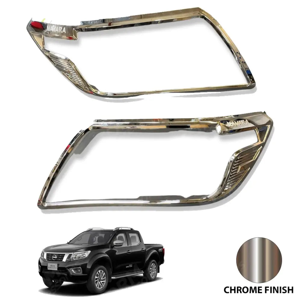 Stx Head Light Guards Pair Chrome For Nissan Navara Np300 2016 On