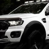 Stx Head Light Guards Pair Matte Black For Ford Ranger T6 - 2016-2022
