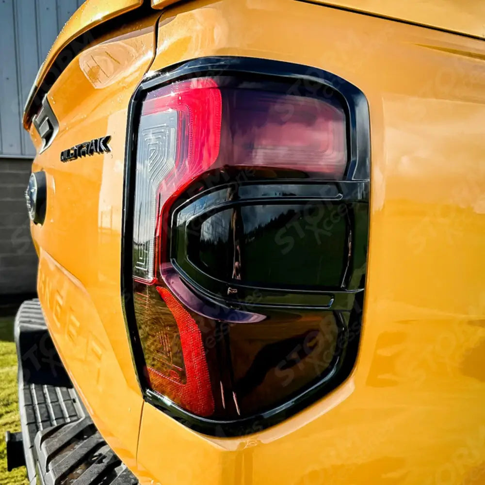 Stx Head Light & Tail Light Covers Pack In Gloss Black For Ford Ranger & Raptor T9 2023 On
