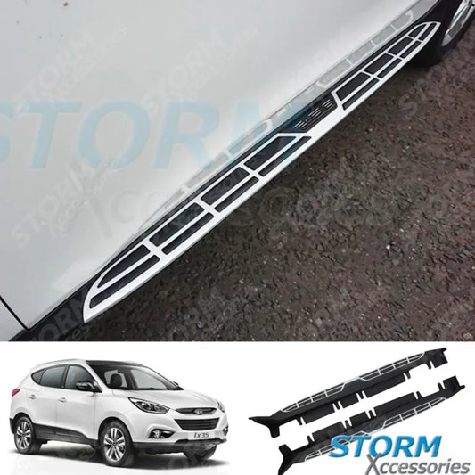 Stx Integrated Running Boards Side Steps Pair For Hyundai Ix35 2013 On