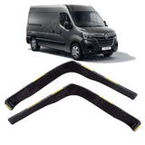 Stx Internal Wind Deflectors 2pcs W117 Clip In Fitment Dark Smoke For Renault Master 2010 On