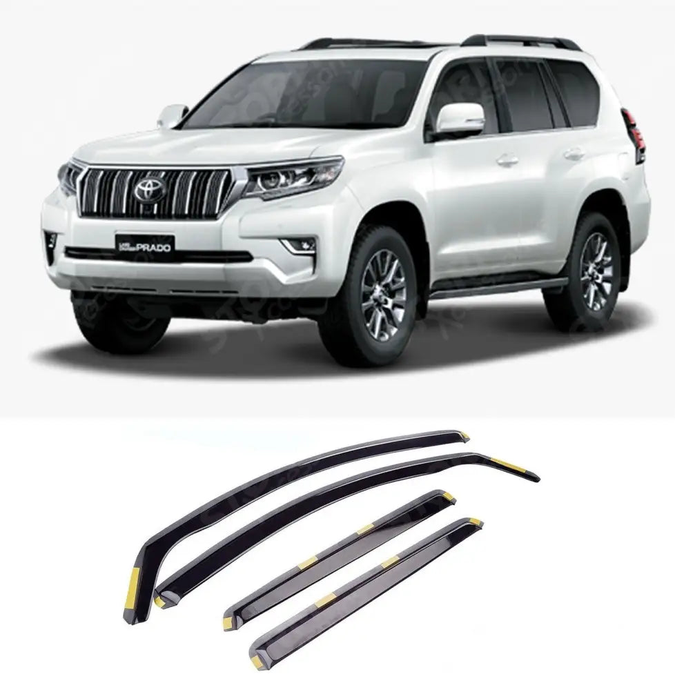 Stx Internal Wind Deflectors 4 Pcs Set W145 For Toyota Landcruiser 150 - 5 Door - 2009 On