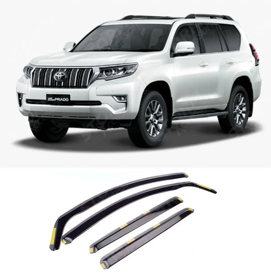 Stx Internal Wind Deflectors 4 Pcs Set W145 For Toyota Landcruiser 150 - 5 Door - 2009 On