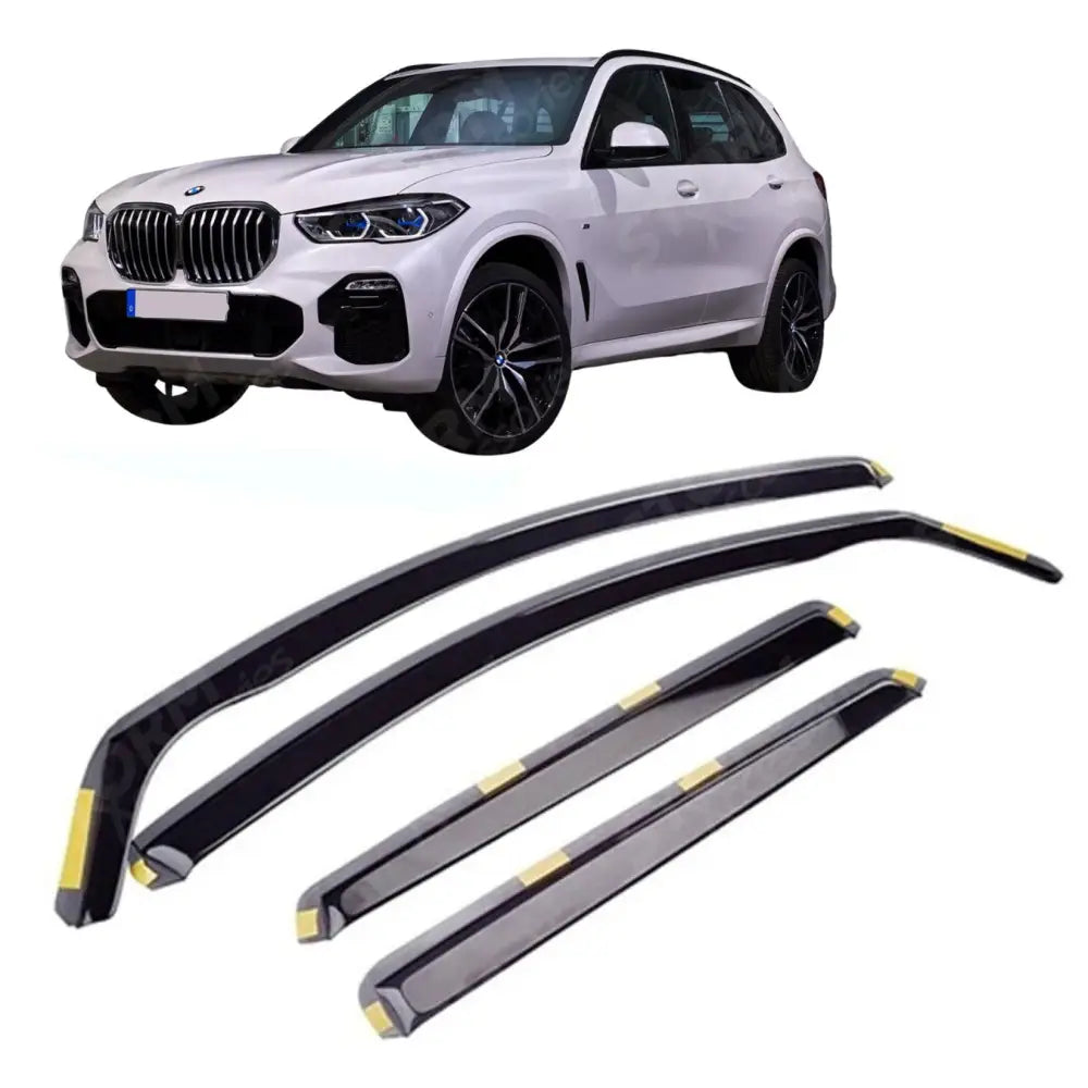 Stx Internal Wind Deflectors 4pcs Clip In Fitment Dark Smoke W170 For Bmw X5 G05 2019 On