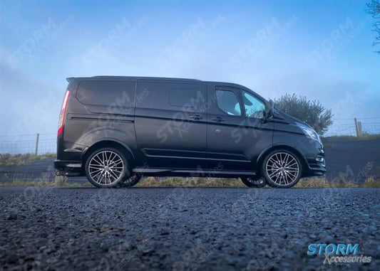 Stx Internal Wind Deflectors W107 2pcs Clip On Dark Smoke For Ford Transit Custom 2012 - 2024