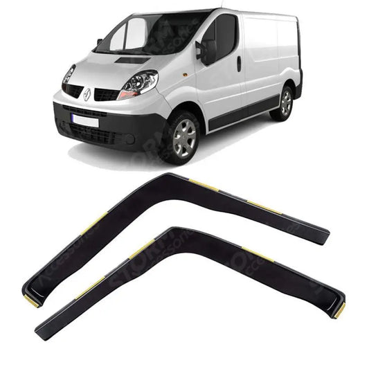 Stx Internal Wind Deflectors W118 2pcs Clip In Dark Smoke For Renault Trafic 2001-2013