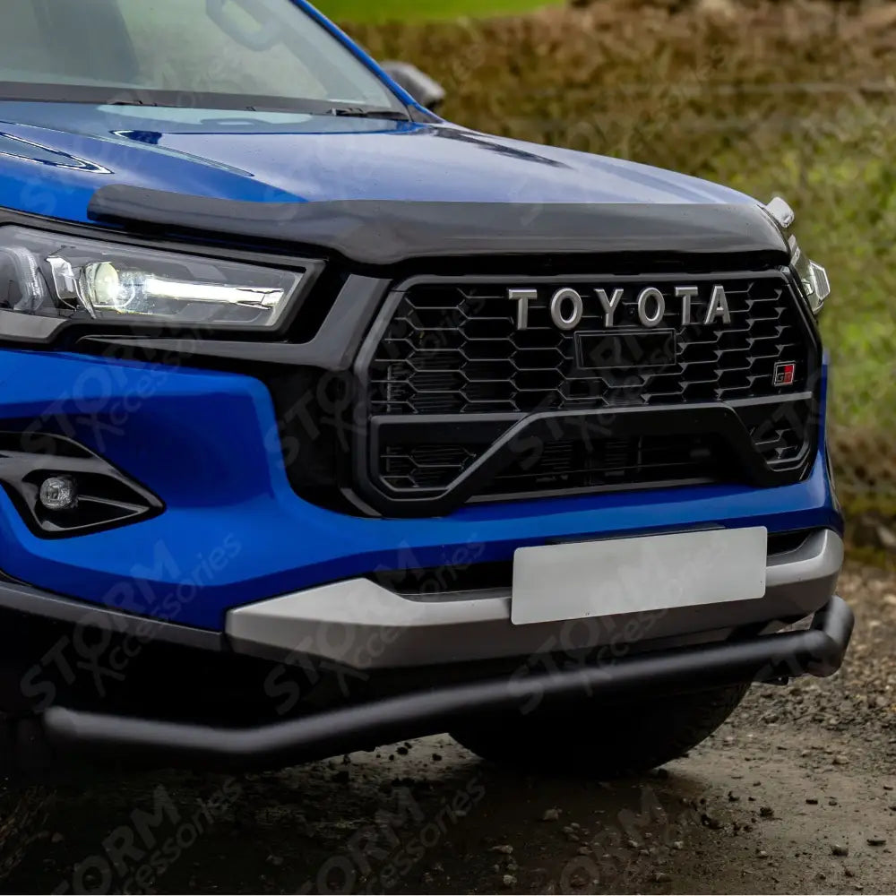 Stx Powder Coated Spoiler Bar 70mm Black For Toyota Hilux Mk8 2016-2026
