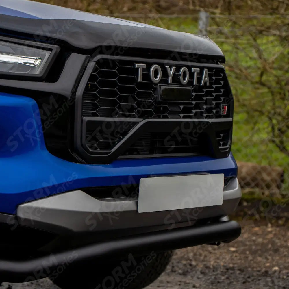 Stx Powder Coated Spoiler Bar 70mm Black For Toyota Hilux Mk8 2016-2026