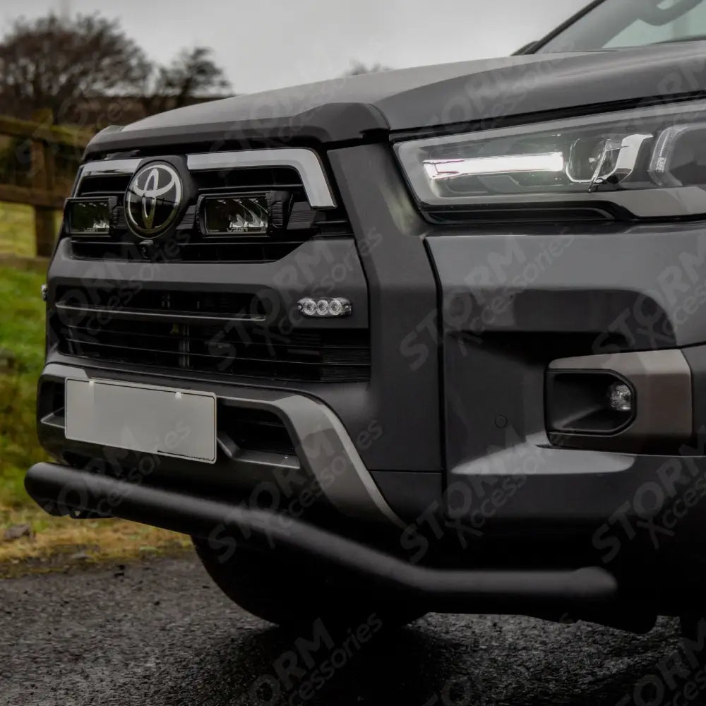 Stx Powder Coated Spoiler Bar 70mm Black For Toyota Hilux Mk8 2016-2026
