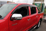 Stx Quad Wind Deflectors External Fit For Toyota Hilux Double Cab 2005-2015 On