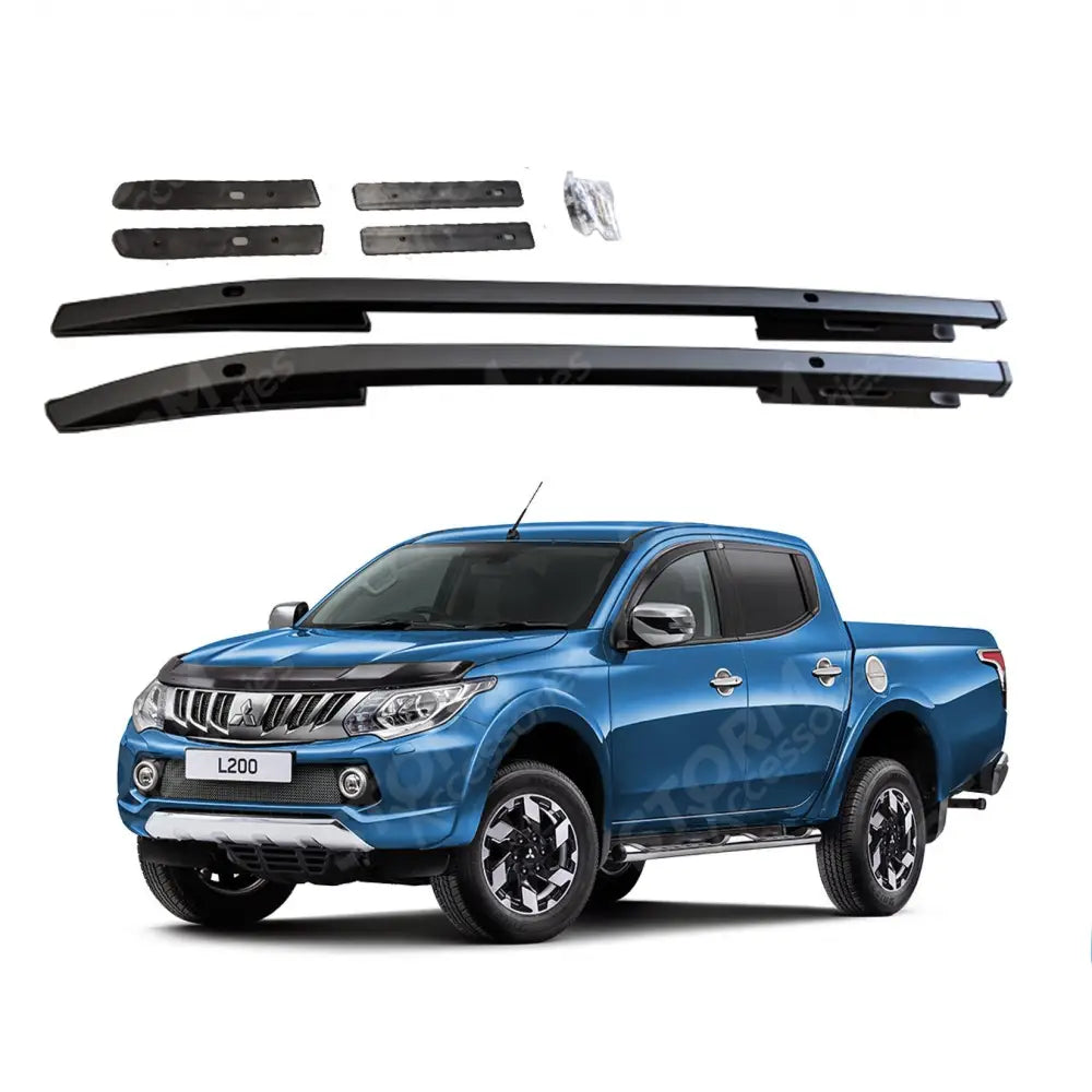Stx Roof Rails Black Pair For Mitsubishi L200 Series 5 - 6 - 2016 On
